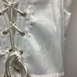 Vintage White Size Small Corset Top. Has a Sticker Marking On Back thumbnail 4