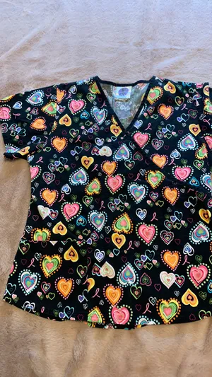 Landau Scrub Top Black thumbnail 1