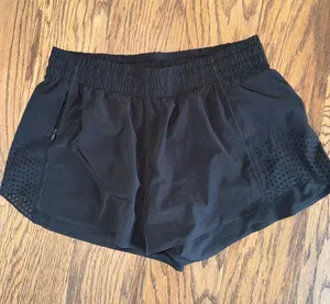 Athleta Black Perforated Women's Athletic Shorts thumbnail 1