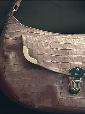 Maxx New York Lilac Croc-Embossed Shoulder Handbag thumbnail 4