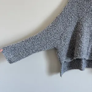 Free People BFF Cowl Neck Grey Oversized Sweater Size XS Small Knit thumbnail 4