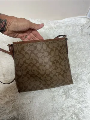 Coach Varsity Stripe Large File Rowan Crossbody Bag Purse thumbnail 4
