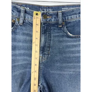 J.Crew Nipped Straight High Rise Jeans Size 27 Medium Wash Semi Stretch Denim thumbnail 9
