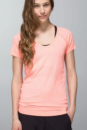 Lululemon Run: Swiftly Tech V Neck Heathered Very Light Flare thumbnail 1