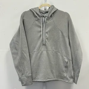 Athleta Forever Fleece 1/2 Zip Hoodie XL 825011-01 Relaxed Fit Heather Gray thumbnail 2