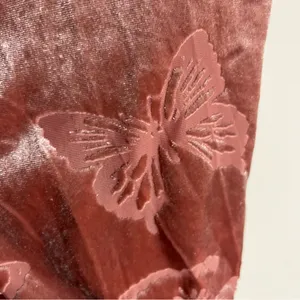 Altar'd State Velvet Butterfly‎ Crop Top Long Sleeve Pink Fairy XS thumbnail 3