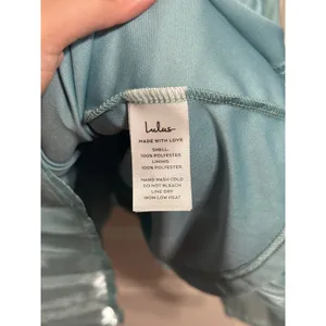 Lulus Blue Iridescent Shimmer Tiered Mini Dress Mermaidcore Coquette Glam Party thumbnail 6