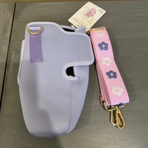 Lavender Tumbler Sling with Floral Strap new with tags‎ periwinkle phone holder thumbnail 5