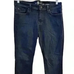 7 For All Mankind‎ Women's Skinny Jeans Size 31 Dark Wash Blue Denim thumbnail 3
