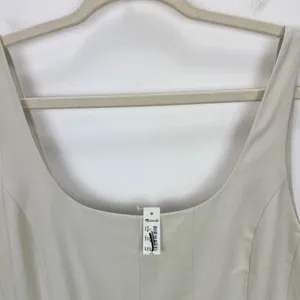 Madewell Wide Leg Jumpsuit Drapey Twill Muted Stone Beige Minimalist US 6 NWT thumbnail 11