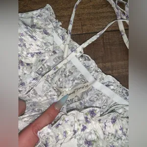 Lavender fields nwt for love & lemons sparkle lace dress L $145 fall coquette thumbnail 7