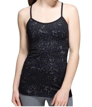Lululemon Power Y Tank Luon Star Crushed Coal Black Black size 6 thumbnail 1