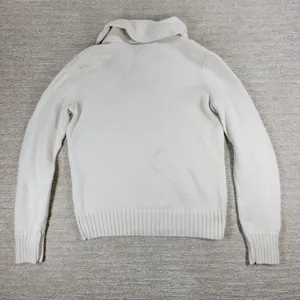 Ralph Lauren Sport Shawl Collar Sweater Womens Small White Preppy Blue Pony thumbnail 11