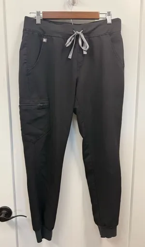 Figs Zamora Jogger Scrub Pant Black Drawstring Medical Women's Medium thumbnail 1