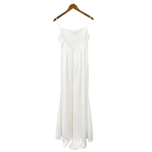 Lulus Lovely Endearment White Satin Sleeveless Backless Maxi Dress size S NWT thumbnail 4