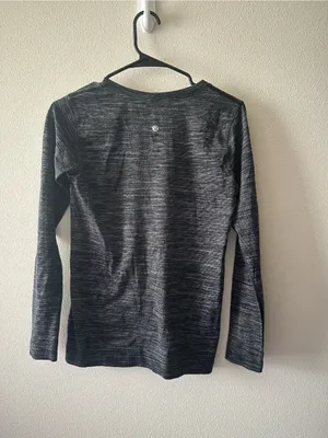 Lululemon Swiftly Relaxed Long Sleeve Black / White / Black W3DDKS size 4 thumbnail 3