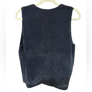 Vintage Koret Sweater Vest Floral‎ Embroidery Button Front Sz S thumbnail 2