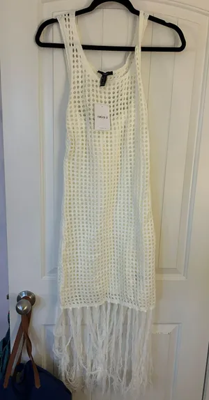 Forever 21 White Fringe Dress thumbnail 3