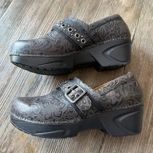 Nurse Mates Pillow Top Clogs Women’s Sz 9 Chelsea Metallic Paisley Shoes comfort thumbnail 3
