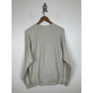 Alo Yoga Cream Fleece Crewneck Sweatshirt Raglan Zip Pocket Pullover Womens L thumbnail 2