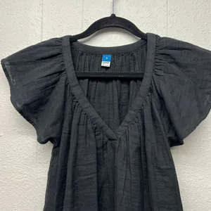 Old Navy Gauzy Flutter Sleeve Top Womens Medium Beachy Cottagecore Breathable thumbnail 3