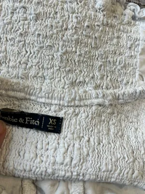 Abercrombie & Fitch Fairycore White Eyelet Lace-Up Crop Top Size XS thumbnail 4