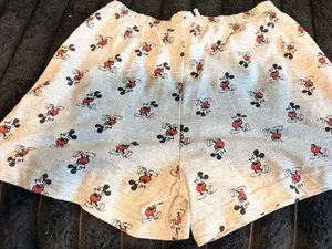Disney Gray Lounge Shorts with Red Mickey Mouse Print thumbnail 6