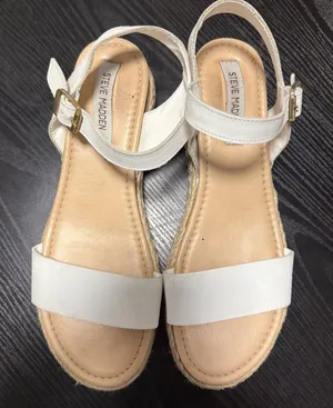 Steve Madden white platform sandals size 10 thumbnail 1
