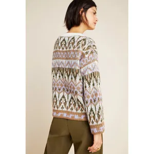 Anthropologie Fabiana Fair Isle Alpaca Wool Knit‎ Sweater Women S Boho Cottage thumbnail 3