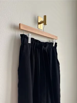 BP. Black Wide Leg Cropped Culotte Pants Paperbag Waist Small thumbnail 3