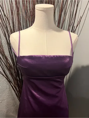 🌸Nwt Sky To Moon Purple Satin Mini Dress Size Small🌸 thumbnail 3