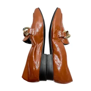 Blondo Loafers‎ Size 5 Brown Slip On Waterproof Block Heel Chain Detail NEW thumbnail 5
