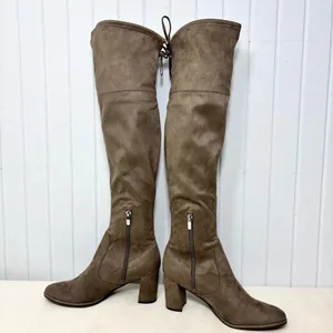 Marc Fisher‎ Over the Knee Boots Suede Taupe Size 8M thumbnail 5