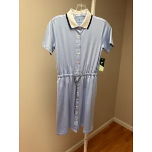 NEW Tuckernuck Light Blue Short Sleeve Performance Jersey Alcott Golf Dress XS thumbnail 5