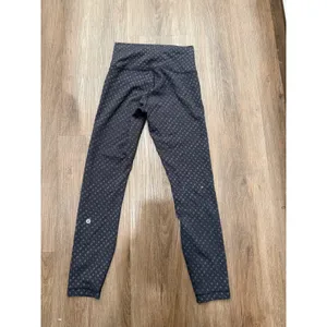 Lululemon Wunder Train High-Rise Tight 25 Logo‎ Script Black Grey Womens Size 6 thumbnail 3