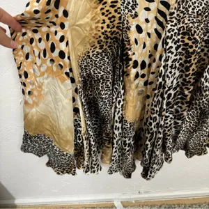 Jovani Black & Tan Animal Print Silk Patchwork Maxi Dress Womens 2 Formal Gown thumbnail 11