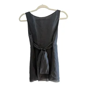 The Limited 100% Silk Gray Babydoll V Neck Tank Top Blouse Size Small thumbnail 5