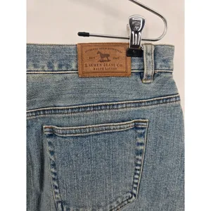 Lauren Ralph Lauren Denim Skirt Womens 10 Lauren Jeans Co Blue Raw Hem EUC thumbnail 5
