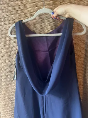 Alfred Angelo Navy Maxi Dress with Sleeveless Scoop Neck thumbnail 3