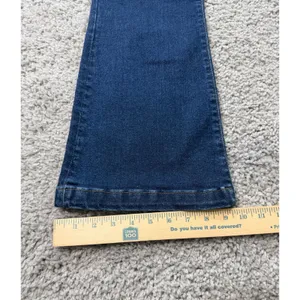 Kensie Vintage Luxe Distressed Flare Jeans Dark Wash Size 10/30 High Rise thumbnail 2