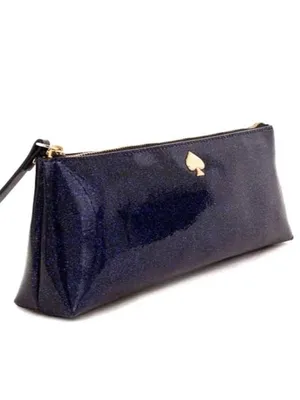 Kate Spade Glitter Bug Mattie Cosmetic Bag Navy Blue Sparkle NWT thumbnail 9