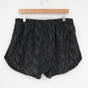 Nike Dri Fit Running Shorts Womens W16 Black Abstract High Rise Elastic Waist thumbnail 5