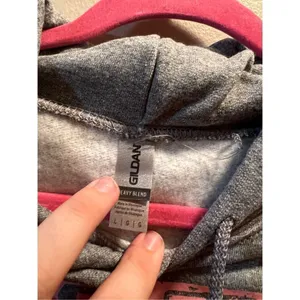 Gildan MAMA Grey Hooded Sweatshirt Size Large thumbnail 4