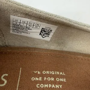 TOMS Canvas Peep Toe Wedge Sandal Oatmeal Natural Cork Heel Women Size 9 thumbnail 8