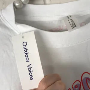 NWT Outdoor Voices Limited Edition Exercise Your Rights White Tee Size M thumbnail 5