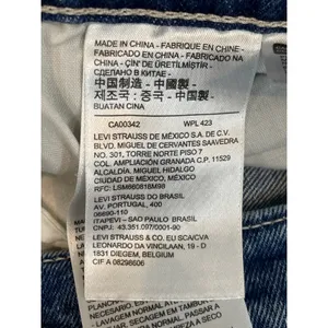 Levi’s Premium Wedgie Straight Cropped High Rise Button Fly Raw Hem Cotton Denim thumbnail 6
