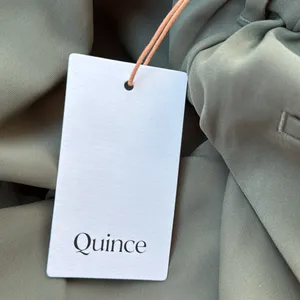 NWT Quince Stretch Crepe Pleated Wide Leg Pants Olive Green 2 thumbnail 2