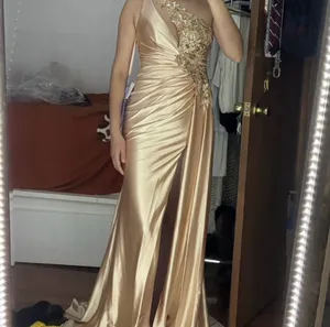 Cinderella Divine Formal champagne/gold dress thumbnail 2