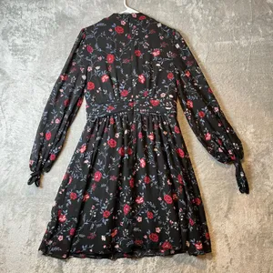 Gal Meets Glam Black Cherry Floral Mini Dress Size 6‎ Flowers Romantic thumbnail 5