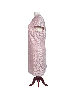Scarlett Nite Lace Overlay MOB Cocktail Dress Pink 20W Floral Wedding Tea Shower thumbnail 6